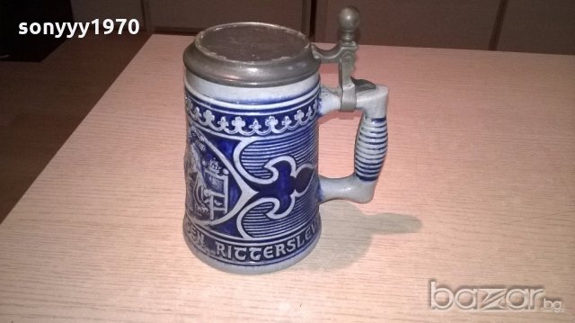 немска халба-17х16х11см-внос швеицария, снимка 5 - Антикварни и старинни предмети - 18393595