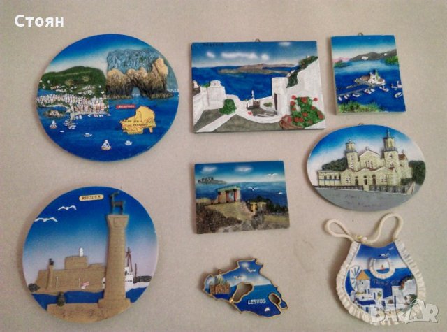 Голями и по малки сувенири-магнити от острови на Гърция, снимка 3 - Декорация за дома - 22848394