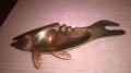 риба-пепелник-мед/месинг-20х9см-внос швеицария, снимка 5