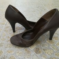 Обувки от естествена кожа и велур/ набук, снимка 2 - Дамски обувки на ток - 21933546