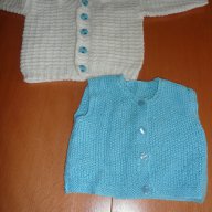 Плетени жилетка и елече за бебче, снимка 1 - Жилетки и елечета за бебе - 11654822