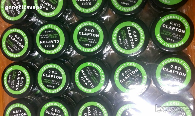Clapton Coils 26GA A1 32GA A1 10броя 0.8ohm готови клаптън намотки, снимка 1