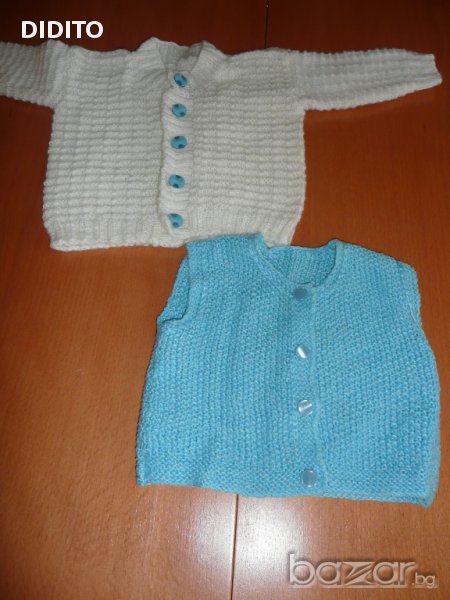 Плетени жилетка и елече за бебче, снимка 1