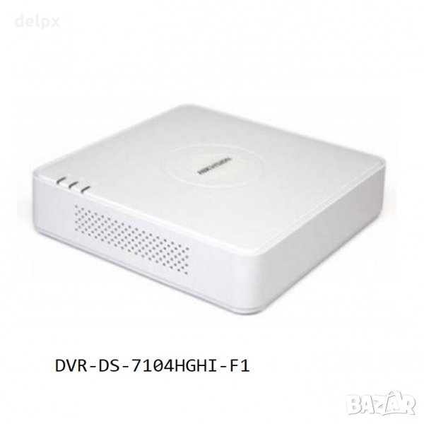 Записващо устройство DVR-DS-7104HGHI-F1 за 4 камери 100/25 кадъра LAN, снимка 1