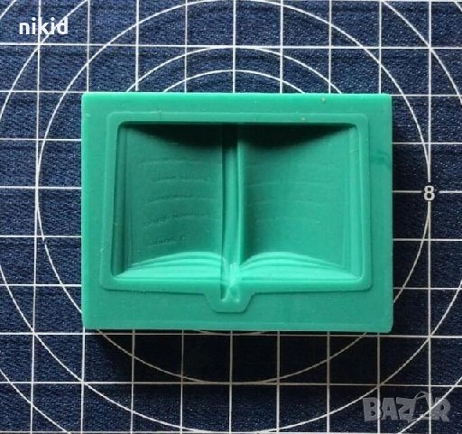 Отворена книга учебник силиконов молд форма за декорация торта фондан шоколад бисквитки, снимка 1