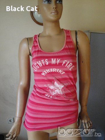 Чаровен розов дамски потник / топ, дамска блуза / тениска без ръкави, ръкав, дамско бюстие