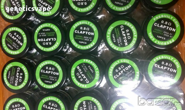 Clapton Coils 26GA A1 32GA A1 10броя 0.8ohm готови клаптън намотки, снимка 1