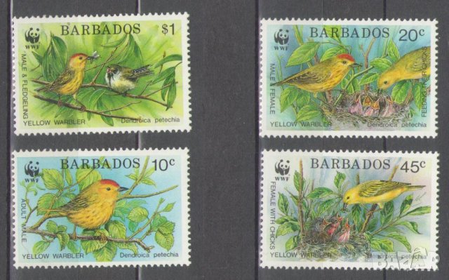 Барбадос 1991 год. WWF. Фауна. Пойни птици., снимка 1