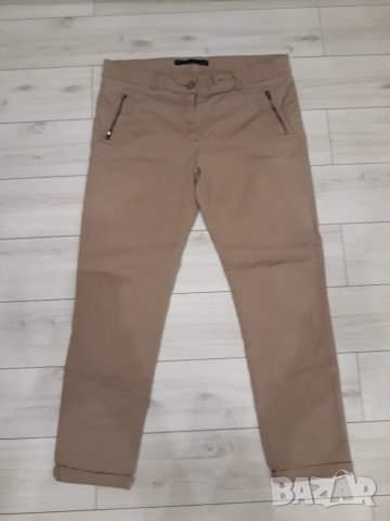Мъжки бежов панталон Zara с ципове на джобовете