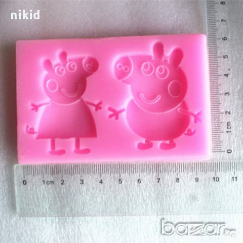Пепа пиг прасе peppa pig родители силиконов молд за украса декор торта фондан шоколад и др, снимка 2 - Форми - 15198338