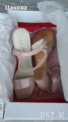 Нови сандали естествен лак Бианки, снимка 2 - Дамски обувки на ток - 22002938