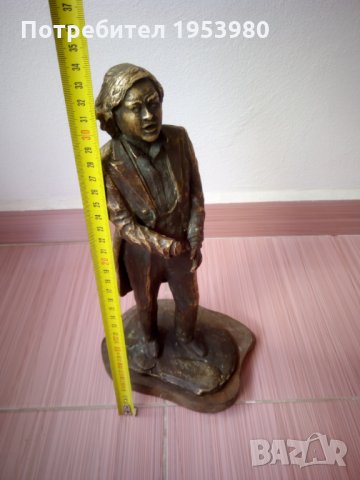 Бронзова скулптура статуетка Орфей подписана, снимка 4 - Антикварни и старинни предмети - 26129419