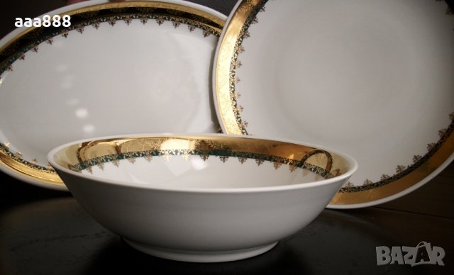 Луксозен сервиз за хранене Haas & Czjzek Карловарски порцелан  Бохемия, снимка 4 - Сервизи - 23702570