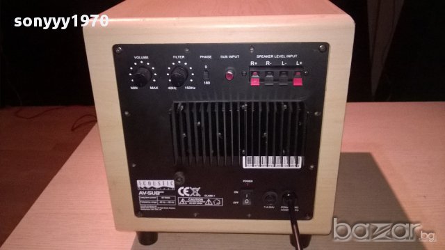 acoustic soliution av-sub mkIII-made in uk-внос от англия, снимка 5 - Ресийвъри, усилватели, смесителни пултове - 12579569
