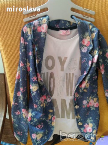 Блуза с имитация на сако отгоре, снимка 4 - Детски Блузи и туники - 17641911