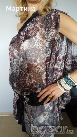 Туника от шифон с един ръкав