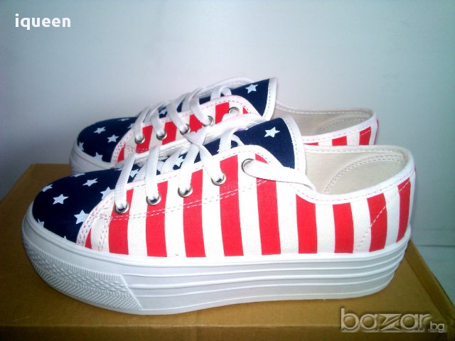 SCHUH маркови кецове Дизайн американско знаме, снимка 2 - Кецове - 11208768