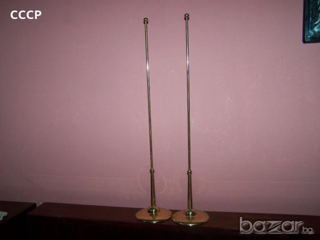 Стари месингови настолни пилони за знаме