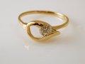 златен пръстен с циркон -КАПЧИЦА- 1.51 гр/ размер №52, снимка 3