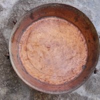 Стара кована медна бакърена тава., снимка 5 - Антикварни и старинни предмети - 20516220