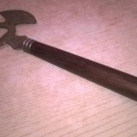 нож-32х11см-интересен метален с дървена дръжка-внос франция, снимка 9 - Колекции - 26193552