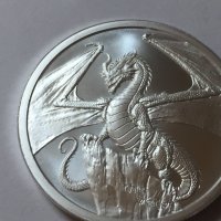 1 oz Сребро Уелски дракон, снимка 4 - Нумизматика и бонистика - 24904771