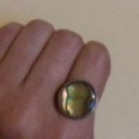 Среб.пръстен-с лабрадорит-4,61гр.-проба-925. Закупен от Германия., снимка 10 - Пръстени - 20257101