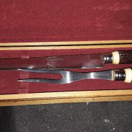 Ръчно изработени нож и вилица, снимка 1 - Прибори за хранене, готвене и сервиране - 16452098