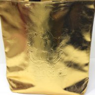 ROBERTO CAVALLI-нова златиста чанта-42 см. х 41 см. & с парфюмна мостра CAVALLI , снимка 3 - Чанти - 16470983