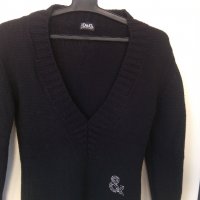 черен пуловер  ,, D@G ,,, снимка 2 - Блузи с дълъг ръкав и пуловери - 22967353