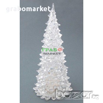 Декоративна елхичка - светеща в различни цветове. Изработена от PVC материал. , снимка 1