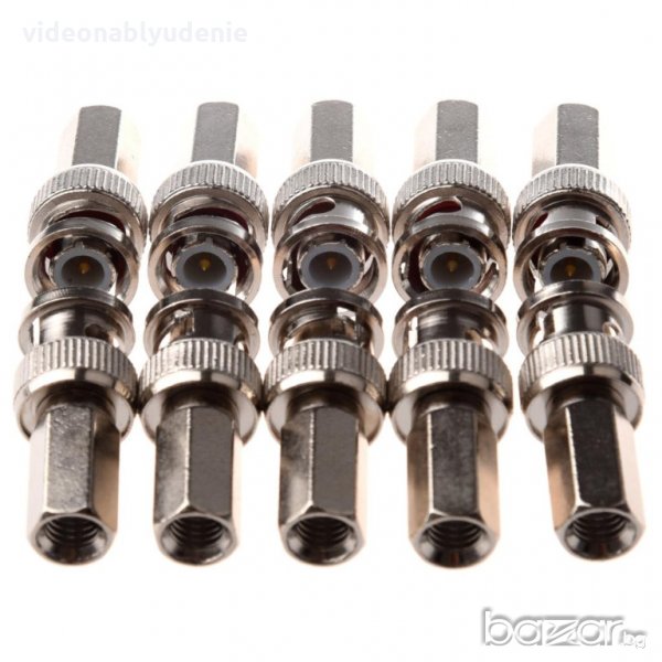 Въртящ се съединител RG-59 BNC мъжки (75oHm) за Монтаж на камери за видеонаблюдение, снимка 1