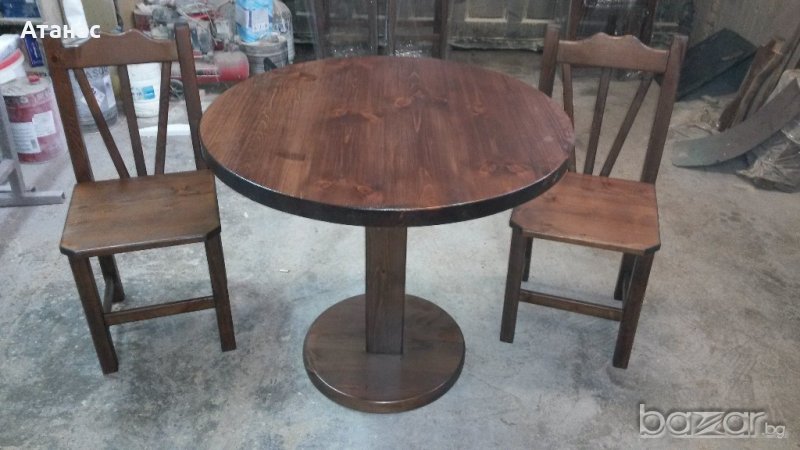 Кръгла маса и столове, снимка 1