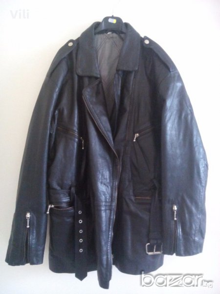 Кожено яке Индииско - естествена тележка кожа + колан, снимка 1