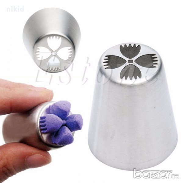 #17 накрайник за пош шприц руска дюза за украса декор торта фондан шоколад и др., снимка 1