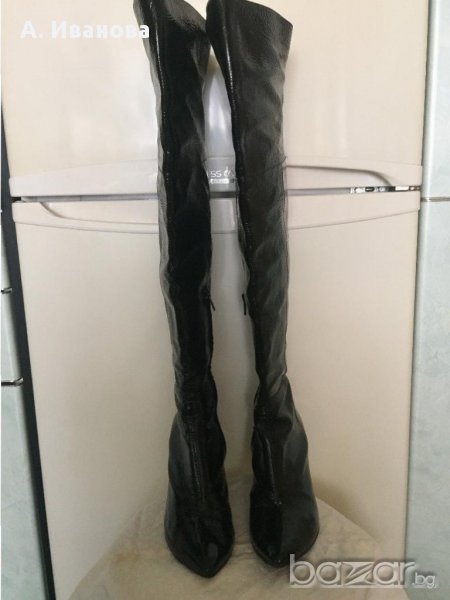 Италиански дамски ботуши естествен лак "Fornarina", снимка 1