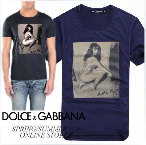 D&G Dolce and Gabbana Bettie Page Print Мъжка Тениска size 46 (S) в Тениски  в гр. София - ID6439511 — Bazar.bg