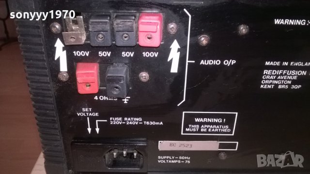 rediffusion music-deck/amplifier-made in england-внос англия, снимка 13 - Ресийвъри, усилватели, смесителни пултове - 24514698