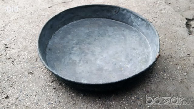 Автентична  бакърена стара тава с двуглав орел с корона
