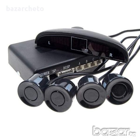 Парктроник системи с 4 датчика - и Led дисплей (черни и сиви датчици, снимка 1 - Аксесоари и консумативи - 13855800