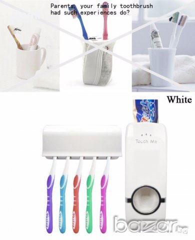 0411 Автоматичен диспенсър за паста за зъби, снимка 5 - Други стоки за дома - 17433189