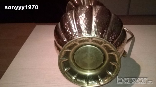 Огромна ретро кана-мед/месинг/бронз-50/41/30см-внос швеицария, снимка 15 - Антикварни и старинни предмети - 12833750