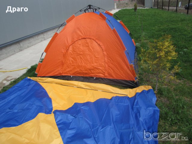 Нова двуслойна палатка с чадъръчно лесно отваряне за 3 човека , снимка 5 - Палатки - 11726757