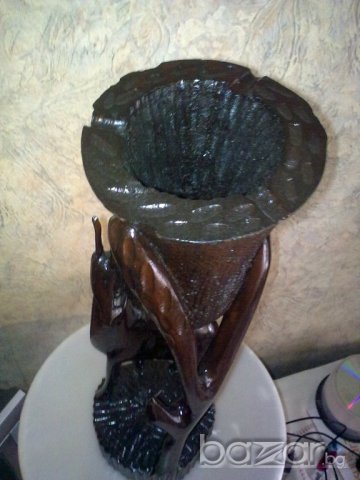 Пепелник от дърво, снимка 6 - Антикварни и старинни предмети - 6474920