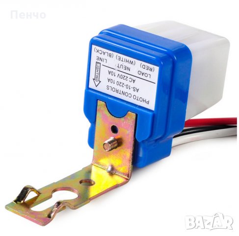 Автоматичен фотоволтаичен превключвател фотореле AC 220V/12V 10A Превключвател сензор реле автомат , снимка 2 - Комплекти за видеонаблюдение - 23229125