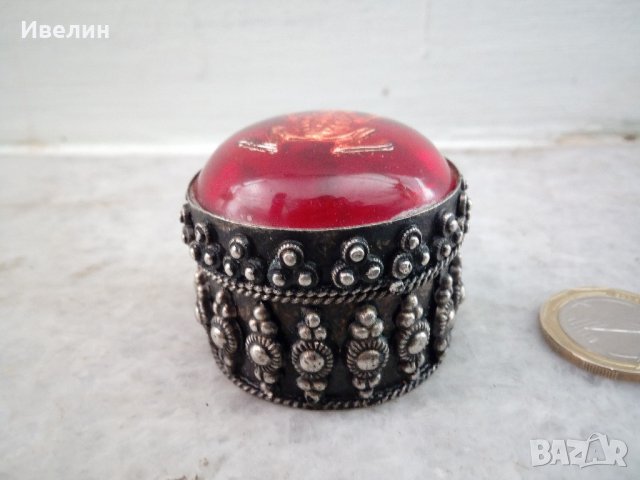 стара посребрена метална кутийка, снимка 3 - Антикварни и старинни предмети - 21771256