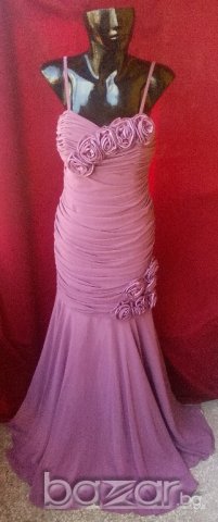 Светло лилава бална рокля пепел от рози М/Л, снимка 5 - Рокли - 21307785