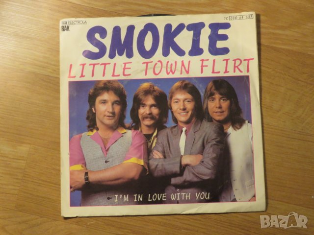 малка грамофонна плоча Смоуки, Smokie - LIttle Town Flirt - изд.80те г.