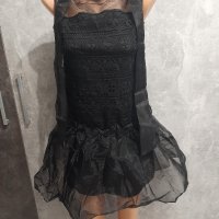 Нова черна рокля с панделка, снимка 4 - Рокли - 42477889
