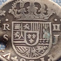 Сребърна монета 2 реала 1722г. Филип пети Севиля Испания 18704, снимка 2 - Нумизматика и бонистика - 42903852